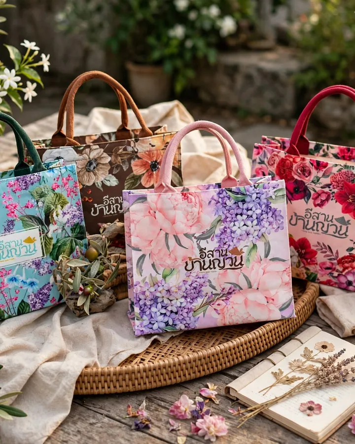 คอลเลกชันลายดอกไม้ 4 แบบ — Heritage Tote