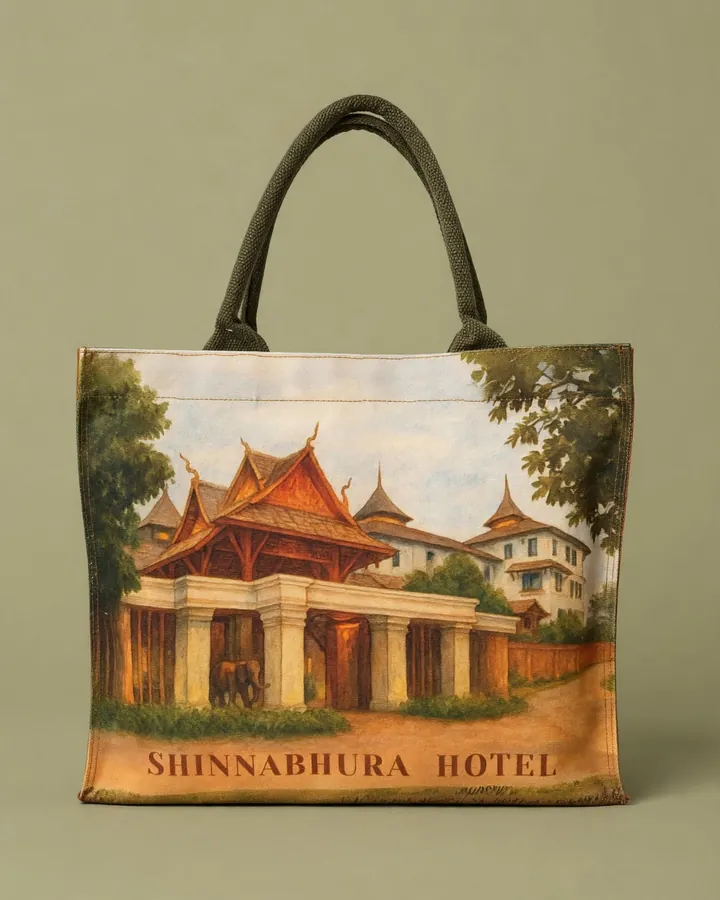 ภาพวาดอาคารโรงแรม — Heritage Tote