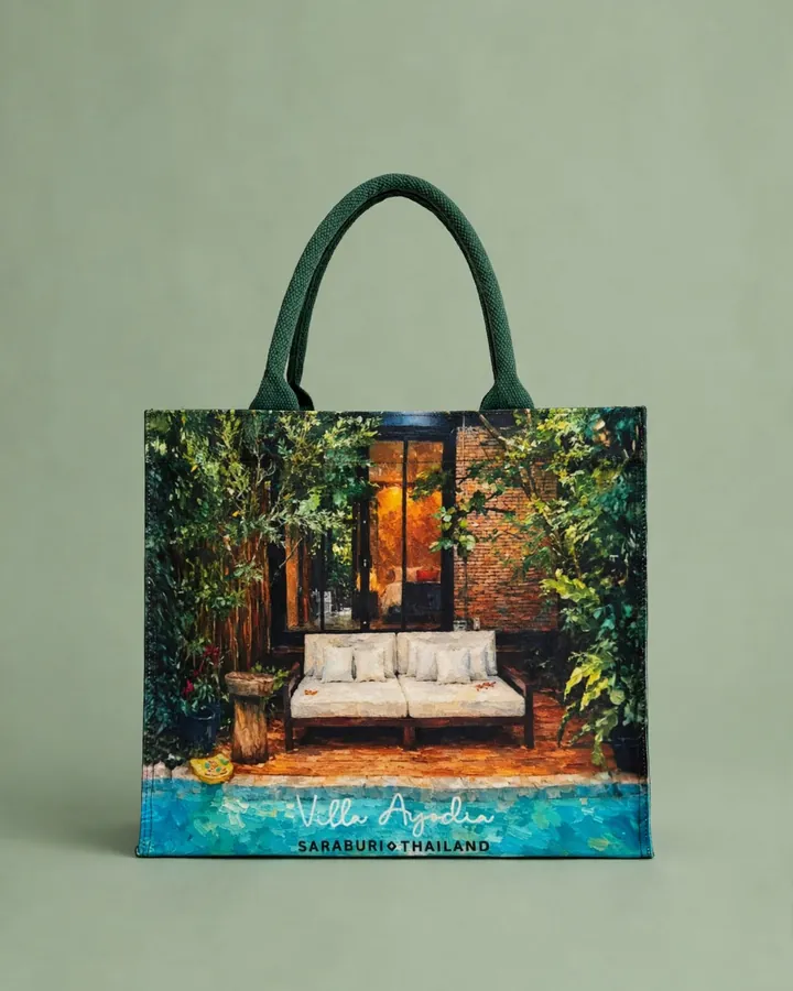 ภาพวาดมุมพักผ่อนของรีสอร์ท — Heritage Tote