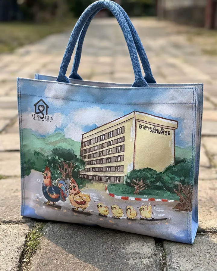 ภาพวาดอาคารสีน้ำ — Heritage Tote